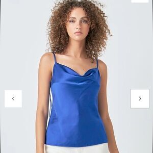 Endless Rose | Satin Cowl Neck Top | NWT